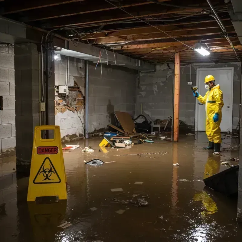 Flooded Basement Electrical Hazard in Stanberry, MO Property