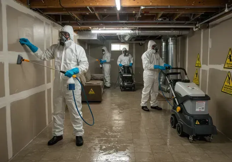 Basement Moisture Removal and Structural Drying process in Stanberry, MO